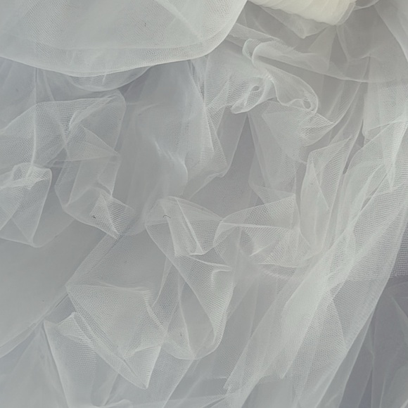 NWT Mac Duggal Tulle Flutter Ruffled V-Neck Tiered Mini Dress Size 4 - Picture 11 of 12